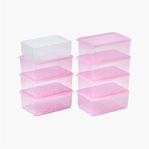 땡스소윤 냉동실 전용 밀폐용기 5호+채반(중)세트 TV상품