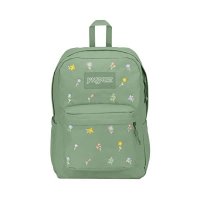 JanSport Superbreak Plus Fx 백팩 자수 꽃 원 사이즈