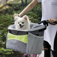 자전거 강아지 바구니 드라이빙 킷 강아지 고양이 외-그레이