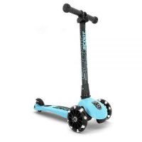 Scoot Ride Highwaykick 3 아동용 와이드 데크 스탠딩 킥 스쿠터 LED 휠 조립 만 3-6세 남