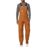 칼하트 남자 오버롤 멜빵바지 퀼트 Lined Zip To Thigh Bib Overalls R41 861287