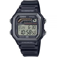 카시오 Casio Illuminator 10년 배터리 카운트다운 타이머 알람 크로노그래프 남성용 시계 크 WS1600H-1AV