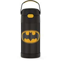 THERMOS 아동용 펀테이너 스테인리스 스틸 진공 보온 빨대 텀블러 12 oz 배트맨