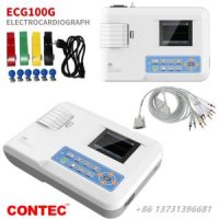 CONTEC 단일 채널 Elektrokardiograph EKG 기계 모니터 케이블 휴대용 프린터 ECG100G