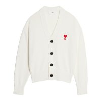 아미 스몰 하트 로고 자수 가디건 내츄럴 AMI de Coeur Embroidery Cardigan Natural W