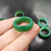 옥구슬 옥 반지 에메랄드 혼주 보석 natural green agate jade ring