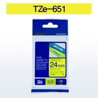 브라더 정품 라벨테이프 TZe테이프 6mm-24mm TZe651