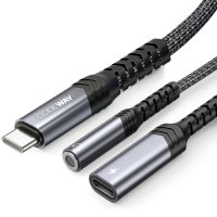 코드웨이 USB C to 3.5 + C타입 이어폰 고속충전 듀얼 젠더