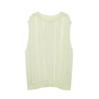 [마뗑킴] CROCHET KNIT VEST IN LIGHT GREEN