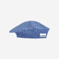 W 가니 울 베레모 그라나다 스카이 Ganni Wool Beret Granada Sky 903680