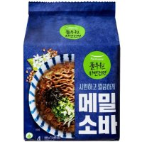 풀무원 우리집 자연건면 메밀소바 간편식 아침 식사대용 면요리 누들 가족 어른 간식 116gx4EA 2개