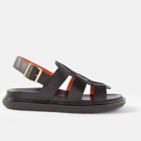 마르니 Fisherman leather sandals 1539452 lack 15394521539452B