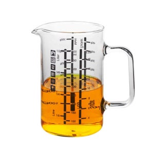 시맥스 주방 손잡이 계량컵 500ml 베이킹 눈금컵 내열유리 계량저그