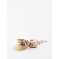 에르뎀 여성 Vacation floral-print cotton and raffia visor 캡 1531345