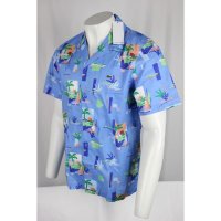 라코스테남방 라코스테Mens Print Cotton Voile Hawaiian Shirt Short Sleeve CH2610 51