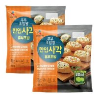 씨제이 새콤달콤 한입사각유부초밥 고단백 저칼로리 술안주 홈파티음식 400g 2개