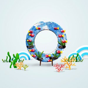 지점토 무지개 물고기 - 1인세트 초등 단체 여름 만들기 키트 diy
