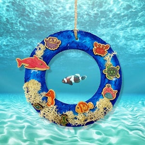 여름바다 스컬프쳐 캔버스액자 -1인세트 초등 단체 여름 만들기 키트 diy