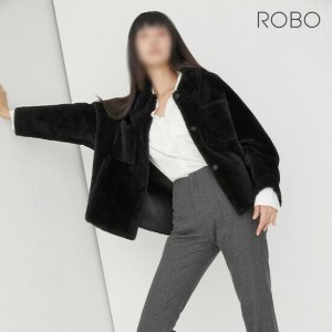 로보 리버시블 숏 무스탕 코트