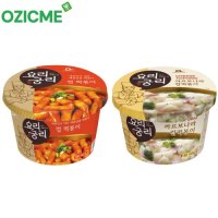 오직미 큰컵떡볶이 142g 매콤달콤 까르보나라 2종 전통가마솥 떡류명가 샘초롱 요리궁리