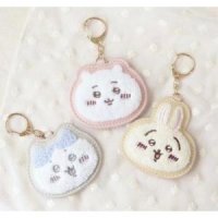 먼작귀 키링 치이카와 농담곰 귀여운 치카와 하치웨어 우사기 토끼 얼굴 PU 키체인 펜던트 8cm 인형 장난감