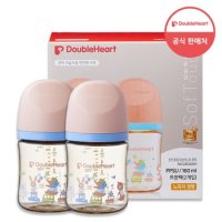 [더블하트] 모유실감 3세대 PPSU 애니멀타운 160ml 트윈팩 (노꼭지)