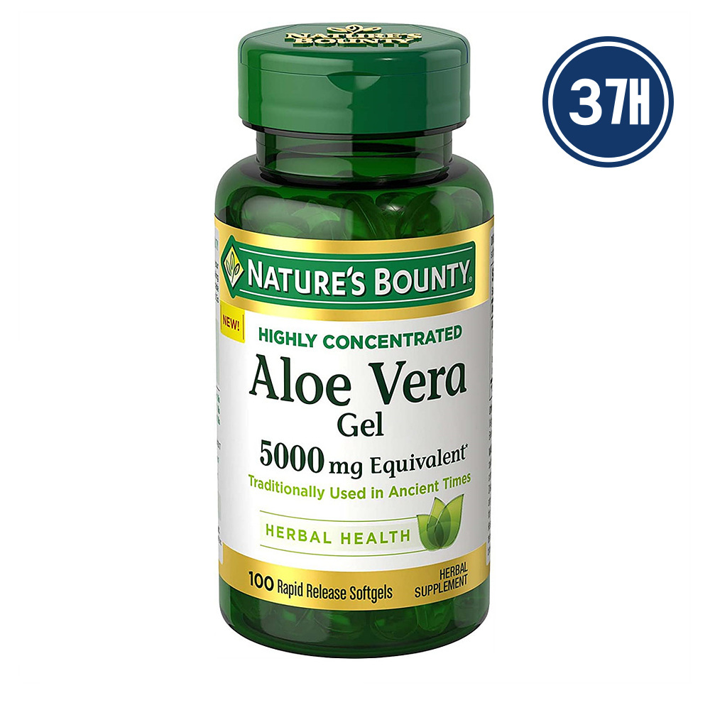 3개 <b>Natures Bounty Aloe Vera</b> 알로에 베라 100캡슐