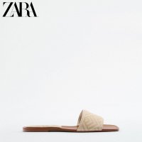 ZARA 자라슬리퍼 패브릭 플랫샌들 패턴 슬리퍼