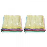 20 Pcs Netting Surface A3 Document File Holder Zipper Bag Multicolor