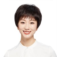 여성 중년 노인 가발 짧은 머리 어머니 앞머리