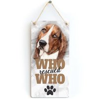 Meijiafei Basset Hound 애완견 집 액세서리 선물 표지판 정품보장