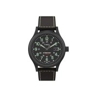 Timex 남성 익스페디션 가죽 시계 스카우트 솔라 파워 TW4B18500