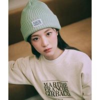 MARITHE FRANCOIS GIRBAUD CLASSIC LOGO BEANIE green