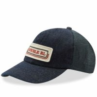 Mesh Logo Trucker Hat Indigo - RRL