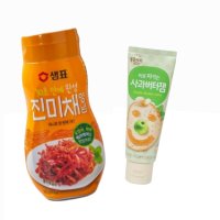 샘표 진미채양념 +복음자리 사과버터잼 (바로 발라먹는/과일쨈/빵 위에 요거트 토핑)  1개