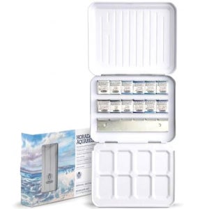 150000 쉬민케 호라담 수채화물감 고체물감 12색 Seascape 세트 하프팬 1/2pans (메탈케이스) - GS74854097