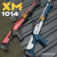 산탄총 장난감 총 소프트 총알 총 산탄총 s12k 대형 블루 XM1014