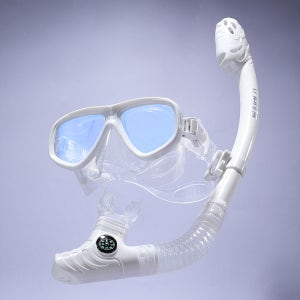 스쿠알로 미러 스노클세트 화이트  SST-401MR-WHT