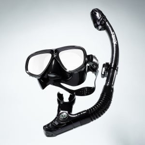 스쿠알로 미러 스노클세트 블랙  SST-401MR-BLK