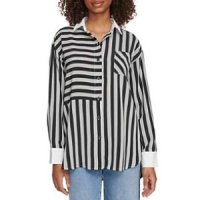 karl lagerfeld paris oversized stripe shirt