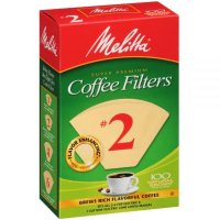 Melitta 2 무표백 천연 콘 커피 필터 100개 3팩 총 300개