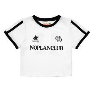 돈애스크마이플랜 Damp No Plan Club Crop Top_White