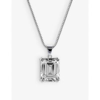 CARAT LONDON Fulton 9ct and 2 0ct cubic zirconia pendant necklace - 591312