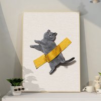 분전함커버 고양이 액자 그림 캔버스 벽면 장식 거실