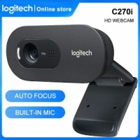 Logitech C270i HD 비디오 720P 카메라 내장 마이크 USB2.0 와이드 무료 드라이브 웹캠 PC 웹 채팅 C270 - UnKnown