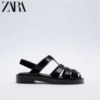 ZARA 여성 스트랩 플랫 비치 샌들 자라 피셔맨