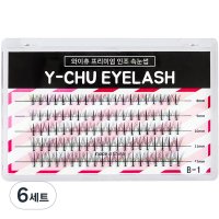 와이츄 프리미엄 가닥 부분속눈썹 10mm B-1-4  블랙  6세트