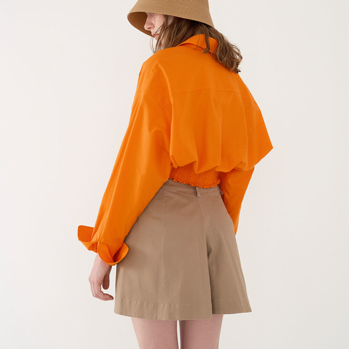 [핸즈 아이즈 하트] Stretch twill skirt shorts in tan