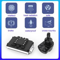 휠체어 부품 JayCreer 브러시리스 모터 전동 휠 의자 조이스틱 컨트롤러 지능형 로봇 놀이 장비 24V