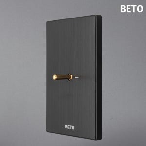 클린 베토 토글 스위치 커버 교체 1구 블랙 빈티지 레트로 모던